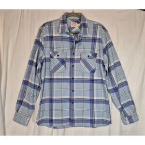 New Brooks Brothers Men's Blue Plaid Flannel Button Down Shirt Medium